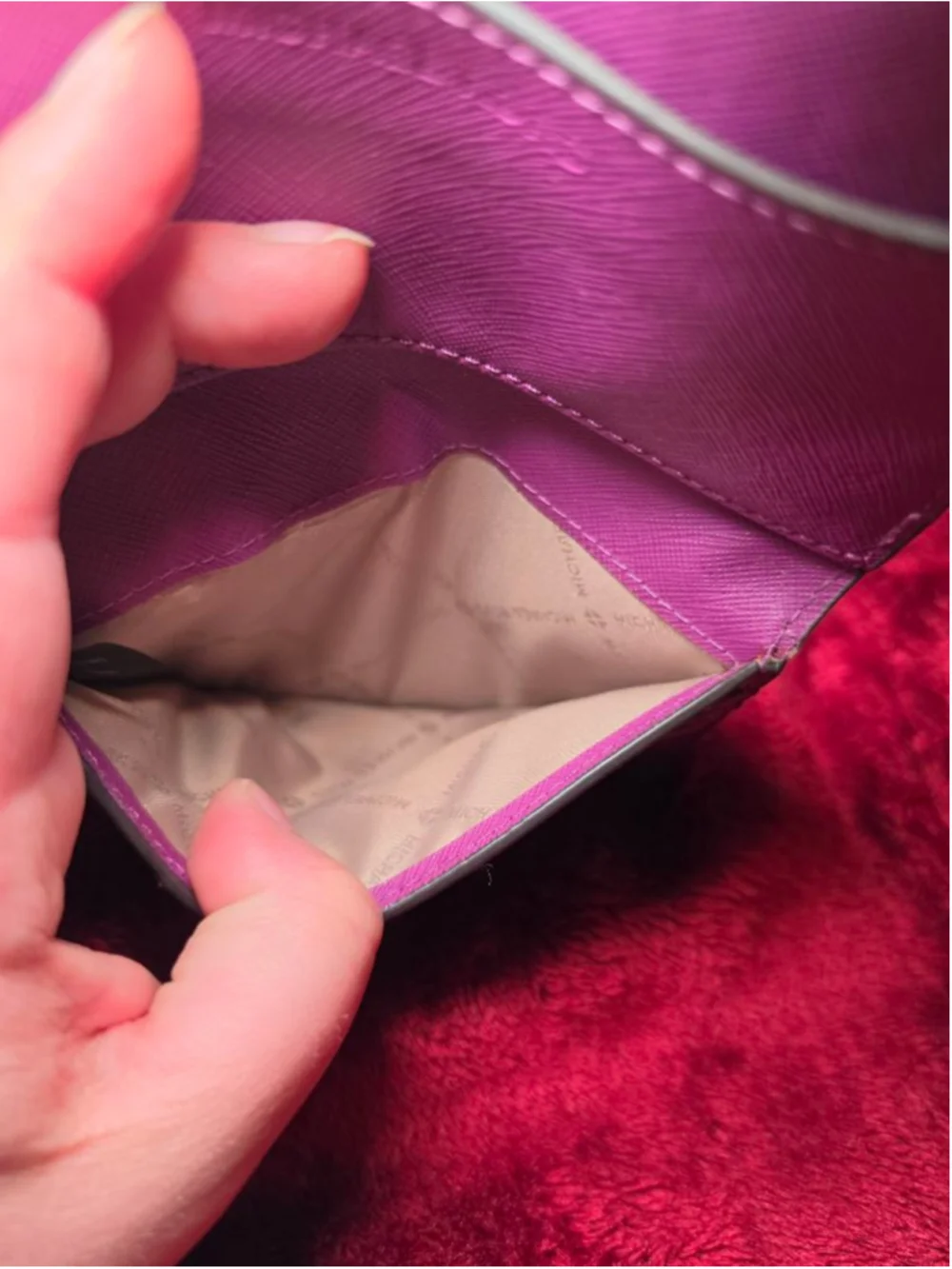 Michael Kors Pink/Purple Wallet with Card Holder
